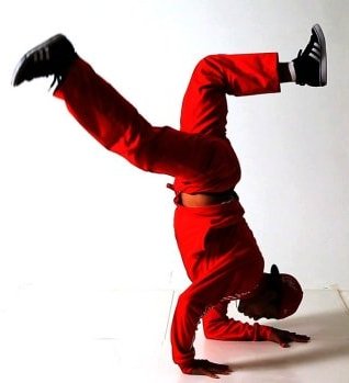 Break dancing - elbow freeze